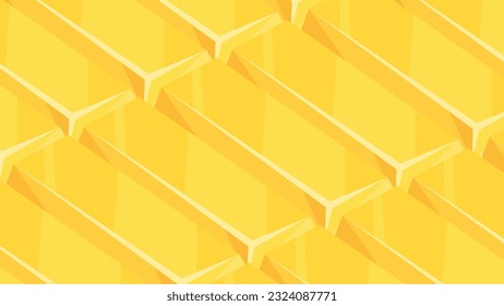 Barras de oro, negocio bancario, fondo vectorial