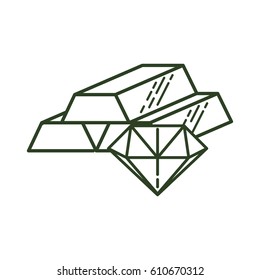 Gold bars treasure icon vector illustration graphic design
