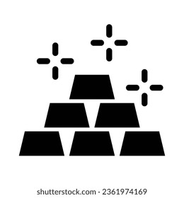 Icono De Glifo Vector De Barras De Oro Para Uso Personal Y Comercial.
