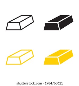 gold bars vector icon for apps and web sites