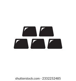 Gold bars vector icon. Golden bars flat sign design. Gold bar symbol pictogram. UX UI icon
