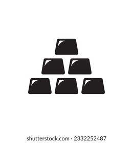 Gold bars vector icon. Golden bars flat sign design. Gold bar symbol pictogram. UX UI icon