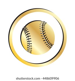 Gold Baseball Icon