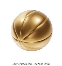 Gold basket ball isolated on white background. EPS10 vector