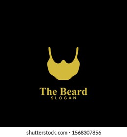gold beard logo icon design vector illustration