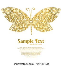 gold beautiful butterfly