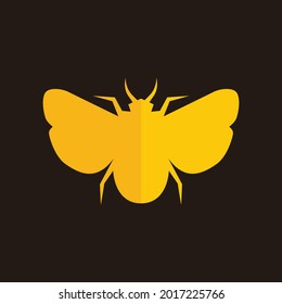 Gold bee insect modern symbol logo style line art illustration design vector