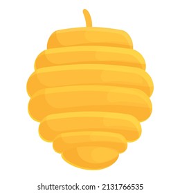 Gold Behive Icon Cartoon Vector. Honey Bee. Nectar Liquid