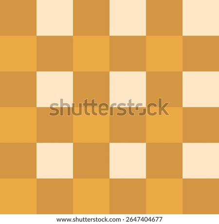 Gold and beige checkered bored seamless pattern. Gingham seamless pattern