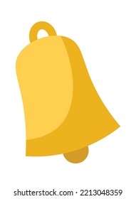 Icono plano de instrumento de campana dorada