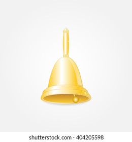 gold bell on a gray background