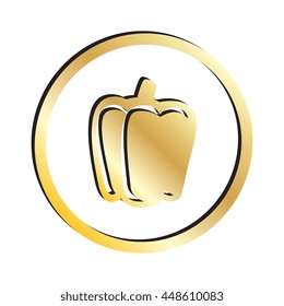 Gold Bell Pepper Icon