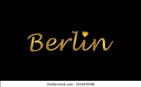 Gold Berlin Writing