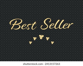 Gold Best Seller with stars