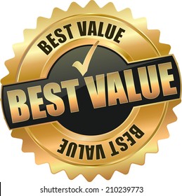 Gold Best Value Sign