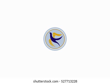 gold bird icon logo element