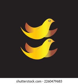 gold bird logo. bird logo design