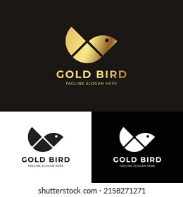 Gold Bird Logo Editable Template