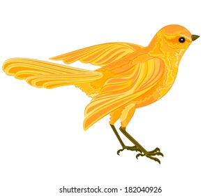 Gold bird vector illustration 