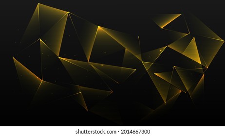 Fondo abstracto de oro y negro y resumen de diamantes