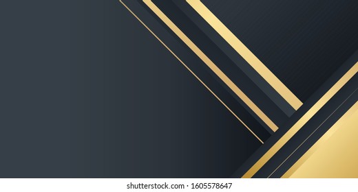Gold black abstract background for presentation design