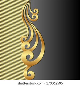 gold black background with ornament