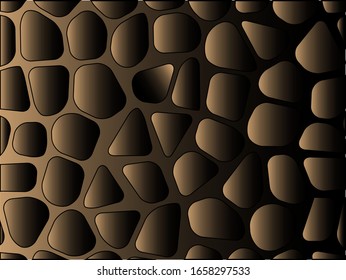 Gold and black background texture of stone wall