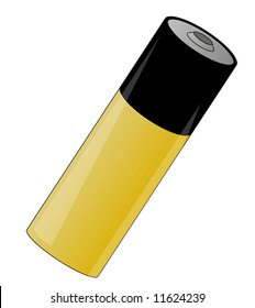 gold and black battery cell - vector