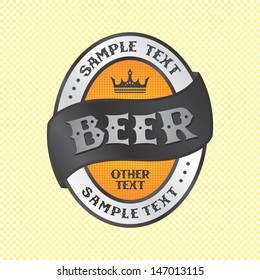 gold black beer label