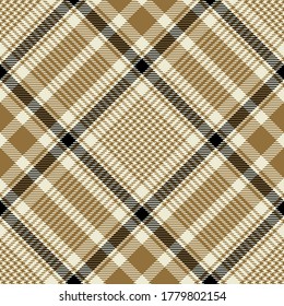 Gold, Black and beige diagonal modern tartan plaid Scottish seamless pattern.Texture from plaid,tablecloths, clothes, shirts, dresses, jacket, skirt, paper, blankets and other textile products. 