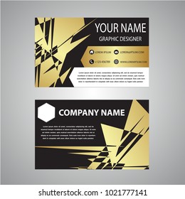 gold and black business card