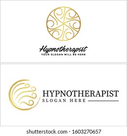 Gold black circle leaf icon symbol luxury logo idea suitable for medical pharmaceutical health doctor clinic medicine hospital healthy pharmacy business service company corporate