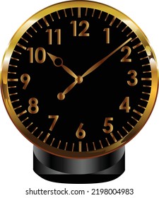 Its a gold and black color analog clock design. Its a premium looking design. You can use it for your animation work.
