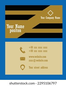 Gold and black color combinations give this business card a nice look and white letters have been a perfect match. That will be perfect for your business.