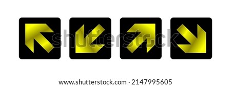 gold and black directional object