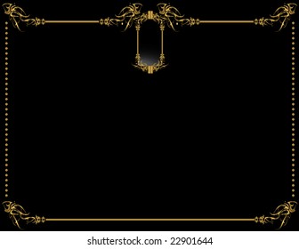 Gold Black elegant background 2 - vector