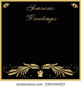 Gold and Black Elegant Season Greetings