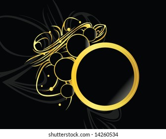 Gold black element banner 2