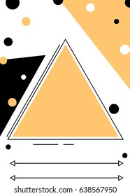 Gold and black geometric poster layout design
