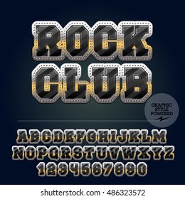 Conjunto de letras, símbolos y números de los vectores dorado y negro brillante