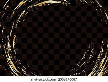 Gold and black Japanese style background material