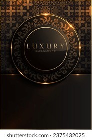gold black luxury circle bunch of flowers background, mandala golden, artwork for royal card, banner, mockup design, boutique website template.