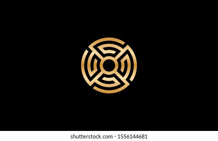 Gold Black luxury geometric
Initial Letter G Rotate Circle Link Connection Logo