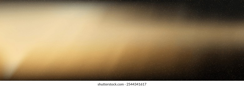 Ouro e metal preto gradiente bg com ruído. Ilustração de vetor de luxo com efeito de aquarela e textura granulada. Plano de fundo abstrato borrado