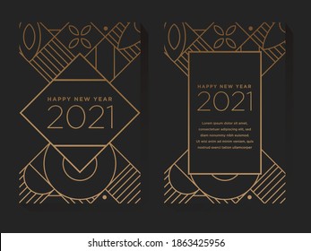 Gold and Black New Year Greetings