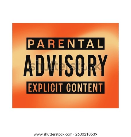 Gold and Black Parental Advisory Explicit Content Label