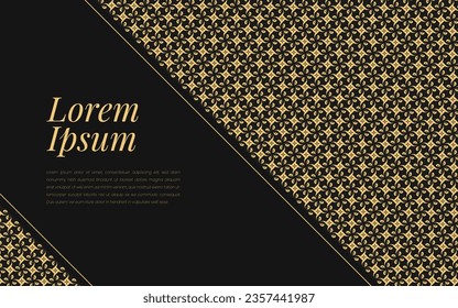 Patrón oro y negro sobre fondo abstracto Mosaico Geométrico en lujoso estilo ornamento.