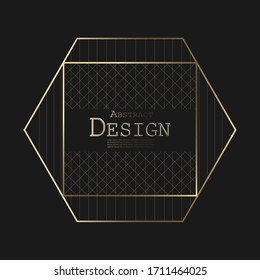 Gold and black polygonal luxury background. vector illustration. eps 10