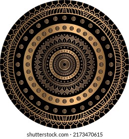 GOLD AND BLACK ROUND VACTOR DESIGN 