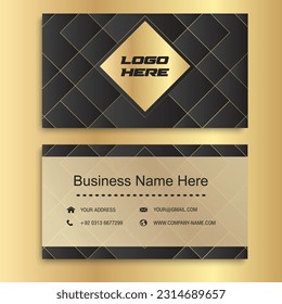 gold and black shade business card design